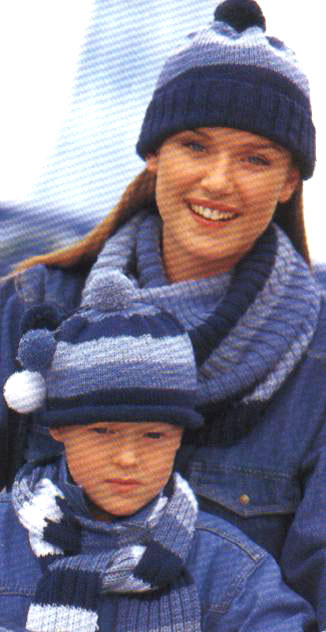 Вязание. Детская шапочка и шапочка для мамы