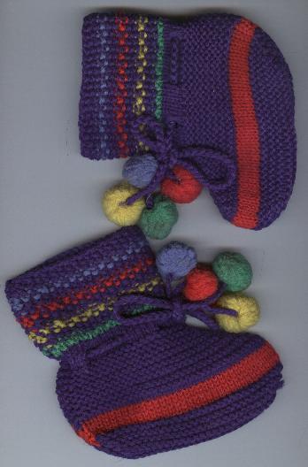 Вязание.Вязаные модели для детей пинетки 